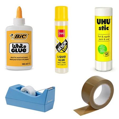 Colles, scotch et dévidoirs