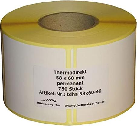 Rouleaux Etiquette  Thermique 58x60