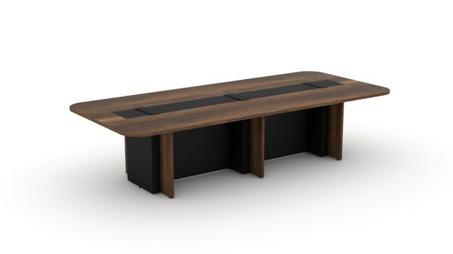 TABLE DE RÉUNION MONTE 320X140X75 CM, COUL. NEW WENGÉ / MOON