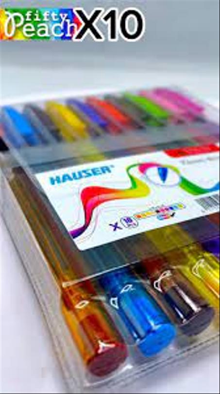 STYLO COULEUR HAUSER PACK 10 PCS