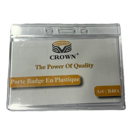PORTE BADGE EN PLASTIQUE CROWN B40A