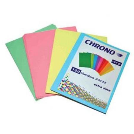 RAME DE 100 CHEMISES CARTONNÉE 180G multicouleur