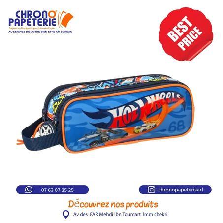Trousse Hot Wheels CHALLENGE DOUBLE compartiment