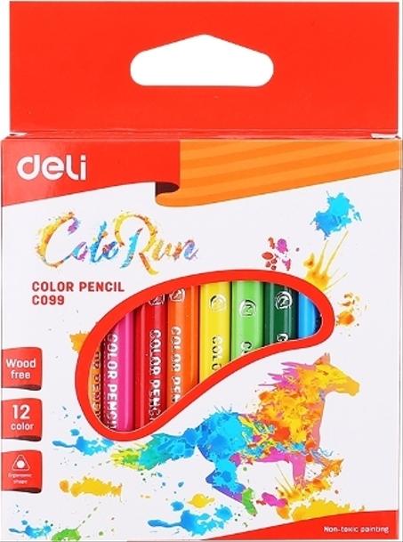 12 MINI CRAYONS COULEURS DELI C099 00