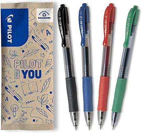 Stylos Pilot G2  BLEU VERT ROUGE NOIR  0.7MM