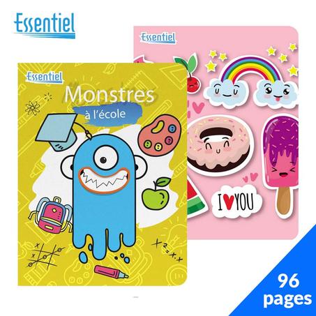 Cahier 96p – 48f  60g petit format Essentiel