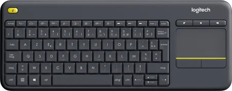 Clavier sans fil avec pavé tactile intégré Logitech Wireless Touch Keyboard K400 Plus Noir (AZERTY, Français)