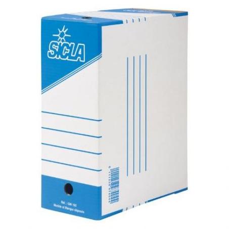 BOITE D'ARCHIVE CARTONNÉE BLANC 85CM SICLA