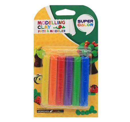 PATE A MODELER 6 COULEURS 90G SUPER COLOR