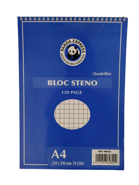 Bloc Note A4 Spirale Traver PANDA EXPRESS