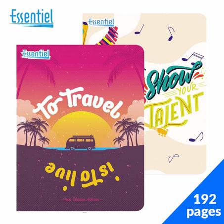 Cahier 192 p – 96 f 60g Petit format Essentiel