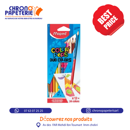 crayons de couleur color'peps duo /12 maped