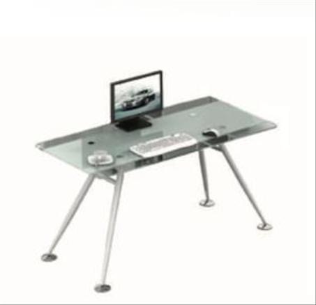 BUREAU CONNECT EN VERRE AVEC PIEDS MÉTALLIQUES 140*60*75 CM COLORIS AU CHOIX
