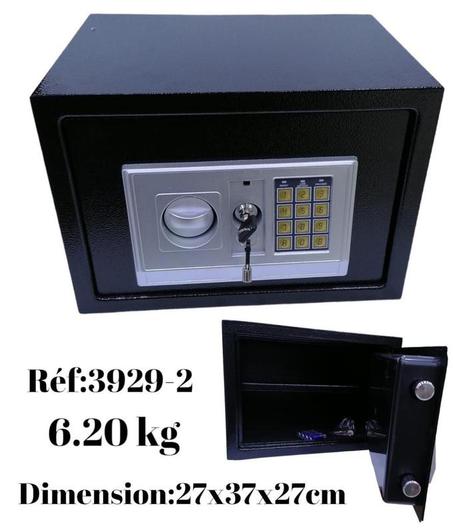Coffre Fort en Métal 27x37x27cm