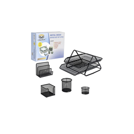 ENSEMBLE DE BUREAU METALIQUE 5PCS CROWN REF 3578T