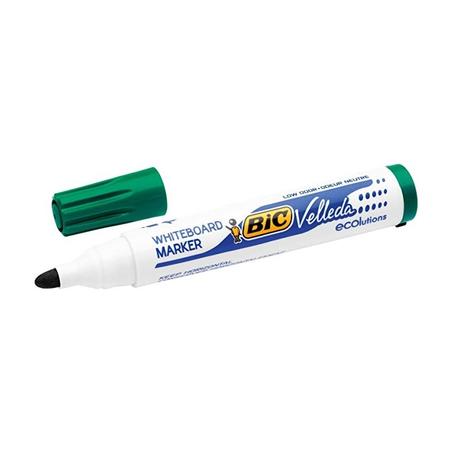 BIC VELLEDA 1701 ECOLUTIONS MARQUEUR POUR TABLEAU BLANC EFFAÇABLES A SEC A POINTE CONIQUE MOYENNE - VERT REF 170102