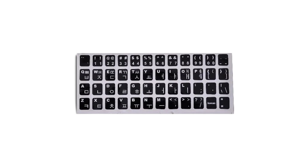 Korean-English Keyboard Stickers for Laptop & Desktop | Durable, Waterproof & Easy to Apply