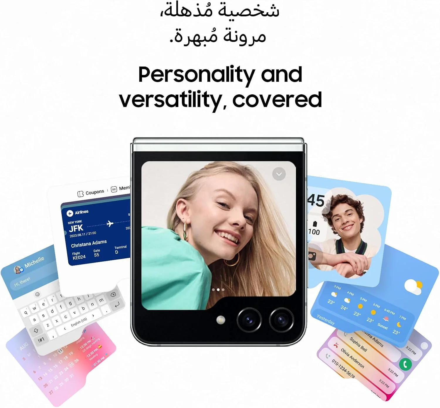 Samsung Galaxy Z Flip5 Android Smartphones, 8GB RAM, 256GB ROM, Graphite