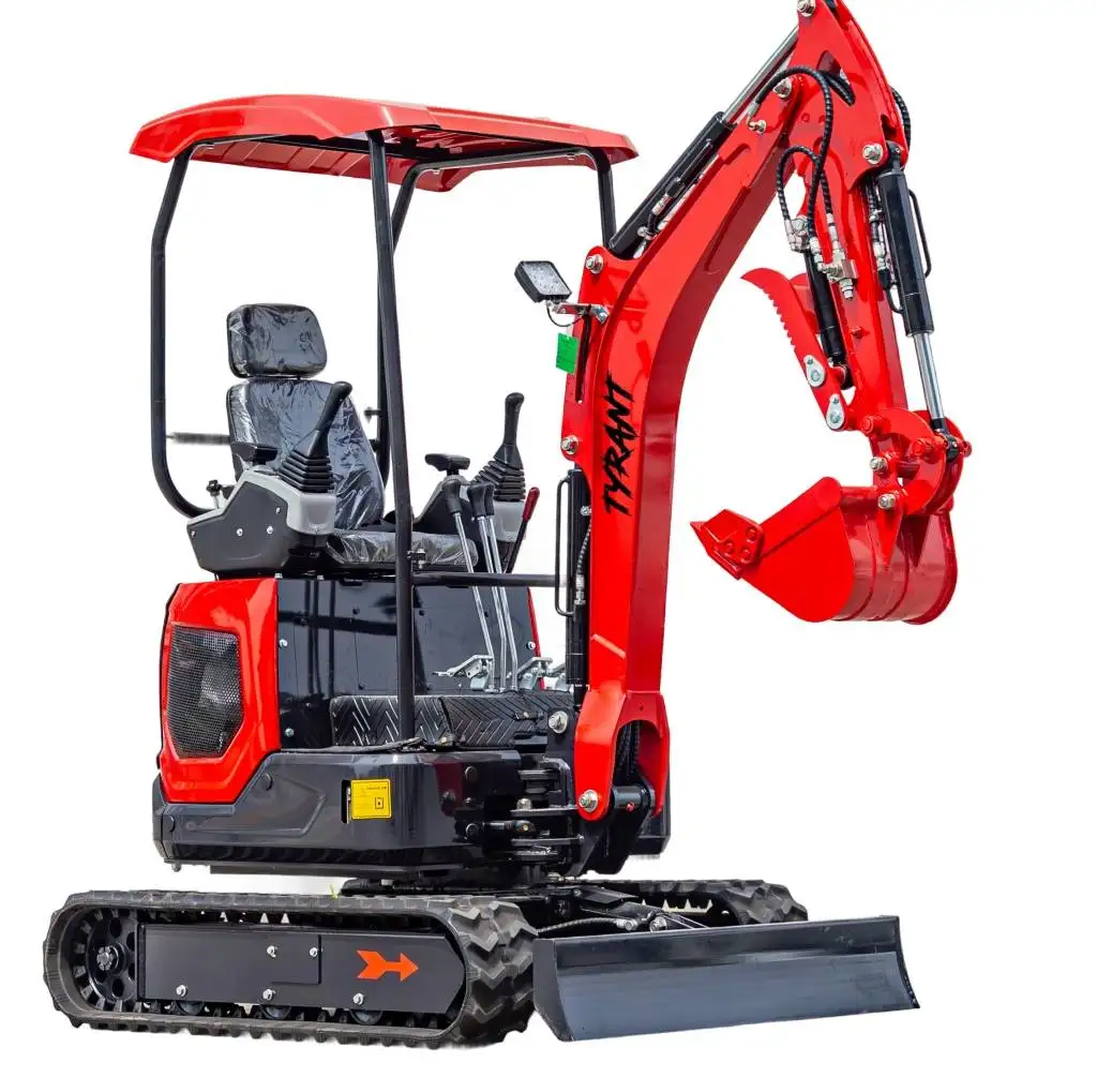 3800lbs TYRANT 17 Diesel Mini Excavator Kubota D902 Engine Side Swing w 12 attachments