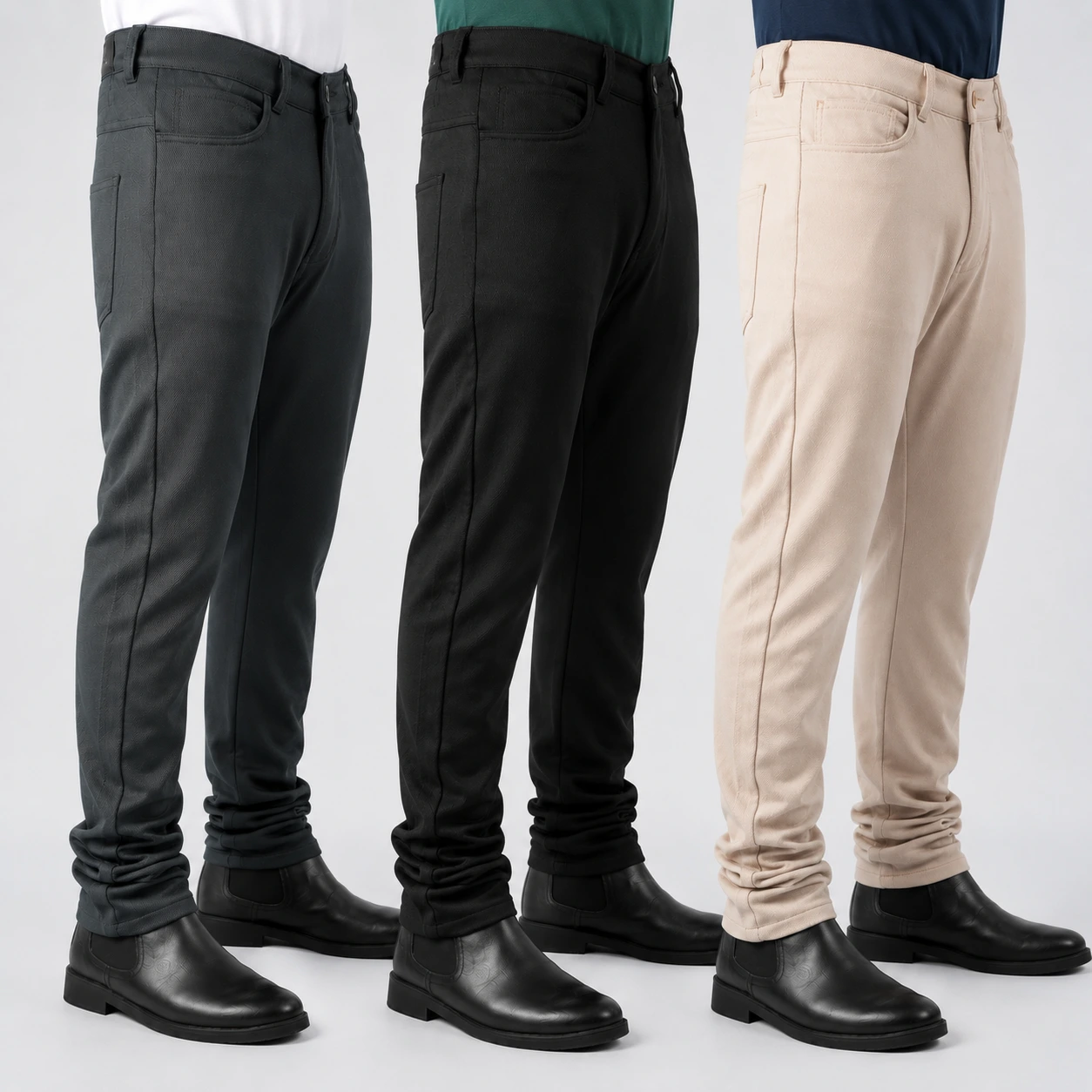 Pack 3 Pantalons Coton Piqué Premium