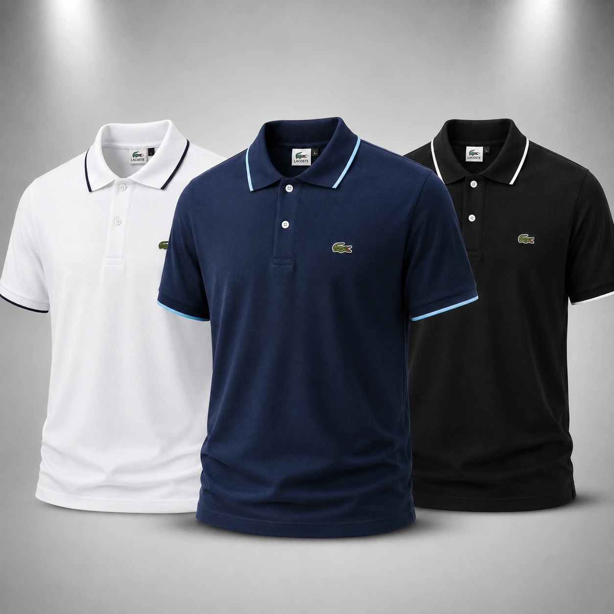 Pack 3 Polos Premium - 100% Coton Piqué