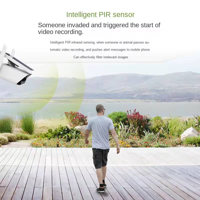 Caméra solaire PIR étanche