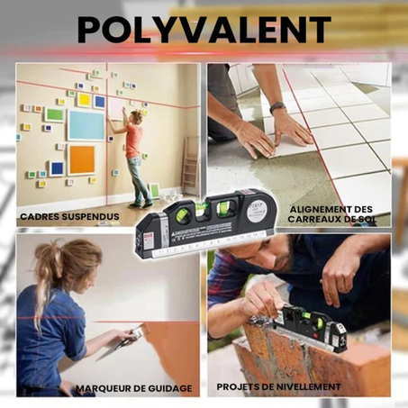 Niveau Laser Polyvalent 4 en 1 Laser Puissant Portable