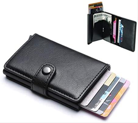Porte-Carte Bancaire Cuir Véritable Anti-RFID- pochette cartes