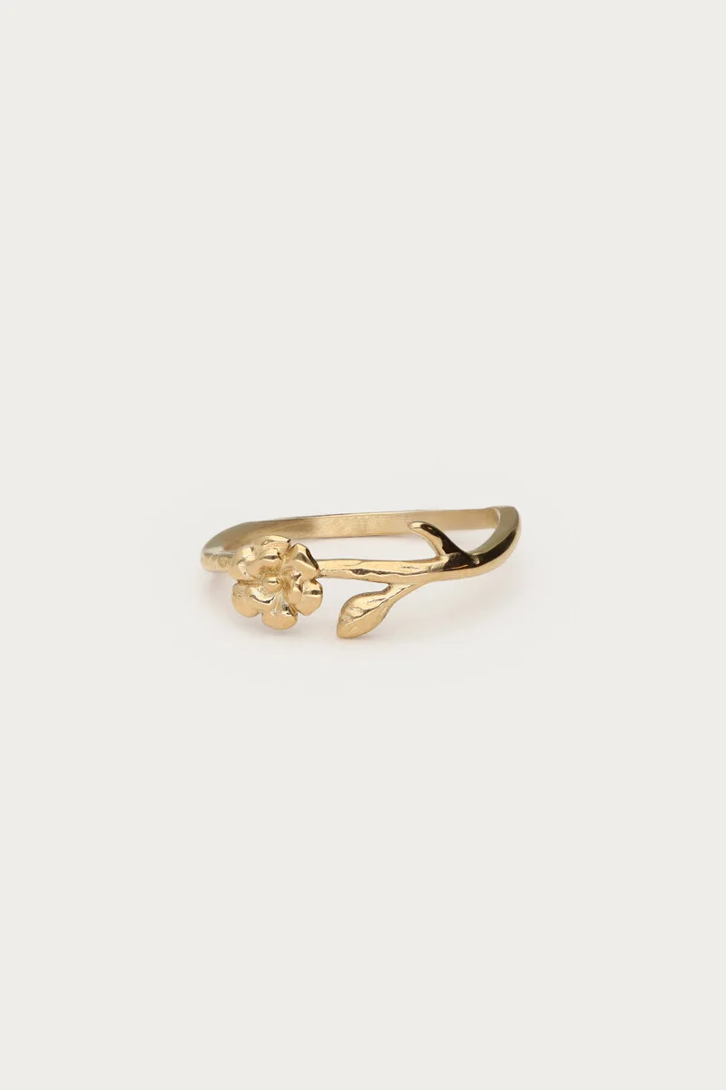 Birth Flower ring with flower