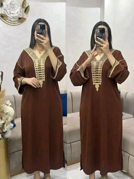 قفطان كريب روزا – إطلالة راقية لعيد أنيق ومميز ✨