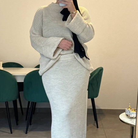 طقم شتوي أنيق – دفء وراحة في إطلالة واحدة