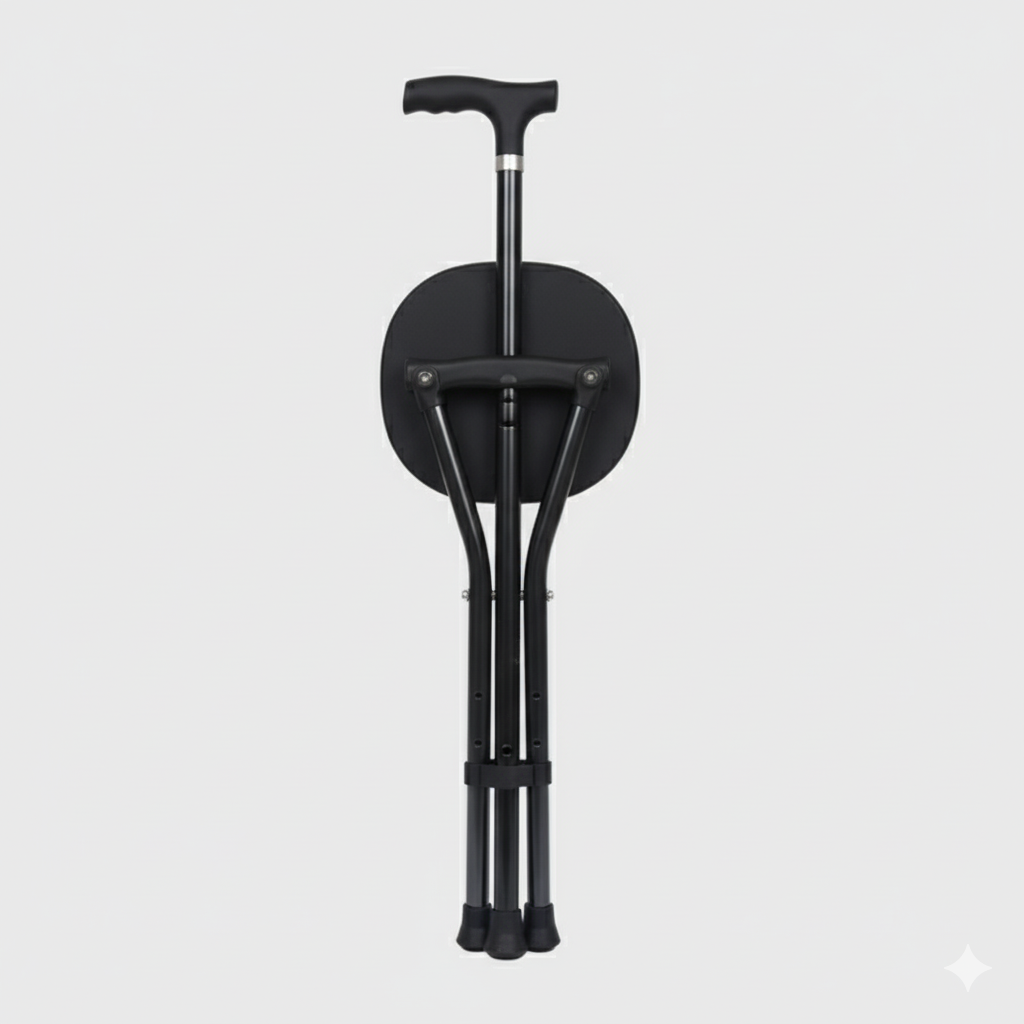 العصا والكرسي 2 في 1: عصا المشي الذكية القابلة للطي (متعددة الاستخدامات)