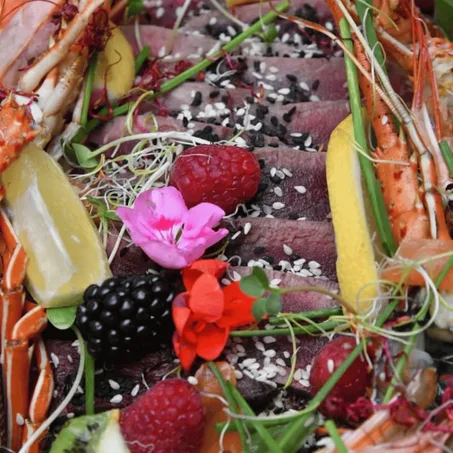 salade au thon rouge mi cuit aux fruits de mer