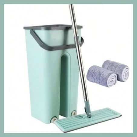 ممسحة يدوية عصرية - اللون: أزرق (Bleu)