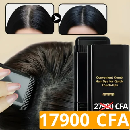 Peigne Colorant Intelligent: Anti-cheveux blancs  - Spécial Cheveux Noirs (Gabon)