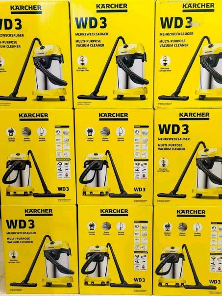 Kärcher WD3 Aspirateur Multifonction Eau/poussière 19L 1000W En Inox