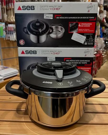 Seb Cocotte-Minute Clipso+ CHEF (4.5L, 6L, 8L, 10L) Induction Inox