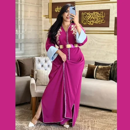 قفطان هماوي طرزة الكتاف مع الحزام