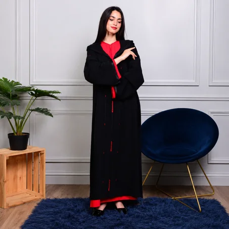 جلابة قطعتين بكريب دو سوا ولمسة راندا