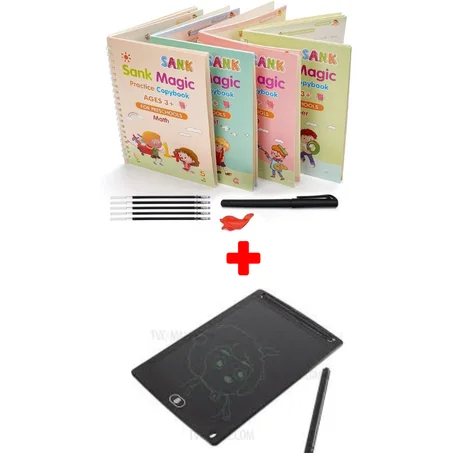 هميزة الأسبوع👈 كتب ممارسة الكتابة اليدوية قابلة لإعادة الاستخدام للأطفال+ اللوحة الإلكترونية هدية🎁 و التوصيل مجاني حتال باب الدار