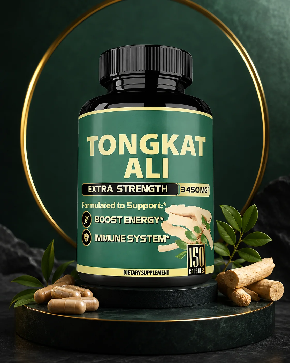 Tongkat Ali Extra Strength 3450mg – دعم النشاط والحيوية للرجال