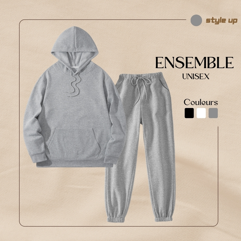 Ensemble à capuche Unicolor Unisex