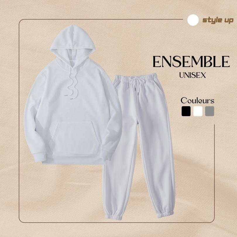 Ensemble à capuche Unicolor Unisex