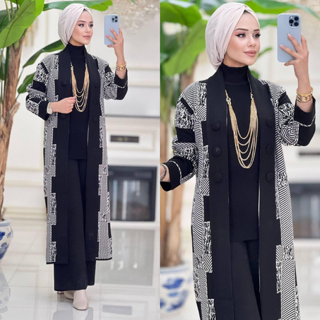 طقم تركي ثلاثي بتصميم عصري ! ✨Ref48