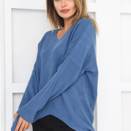 بلوفر تركي بأكمام واسعة ومقاس موحد  Ref63