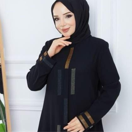 عباية تركية فاخرة بالأحجار.. لأناقة لا تُقاوم Ref75