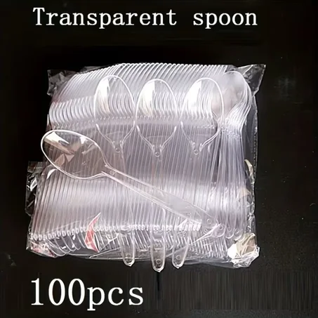 ملاعق بلاستيكة  100قطعة