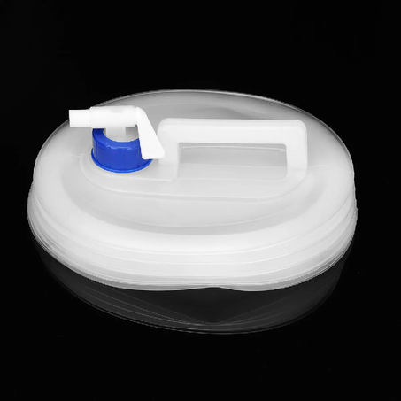 Portable Foldable Kettle Non-toxic Harmless Plastic Water Bag Outdoor Camping Bucket Adjustable Water Outlet - 15L