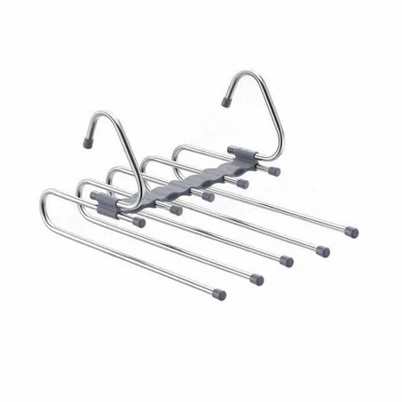 Multi-functional 6 in 1 Pants Hanger For Clothes Rack Adjustable Closet Organizer Trouser Storage Rack Pants Tie Storage Shelf