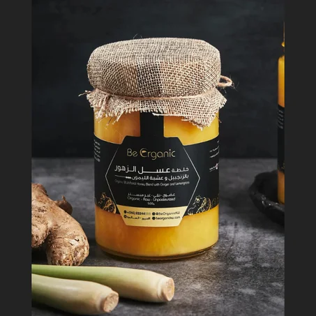 خلطة عسل الزهور مع الزنجبيل وعشبة الليمون